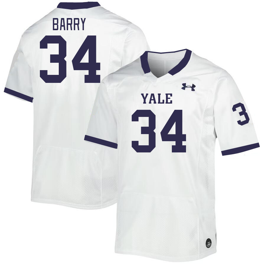 Men-Youth #34 Joseph Barry Yale Bulldogs 2023 College Football Jerseys Stitched Sale-White